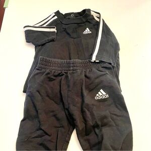 Adidas Black One Piece with sweatpants included. Your baby be sporty!! 🤣